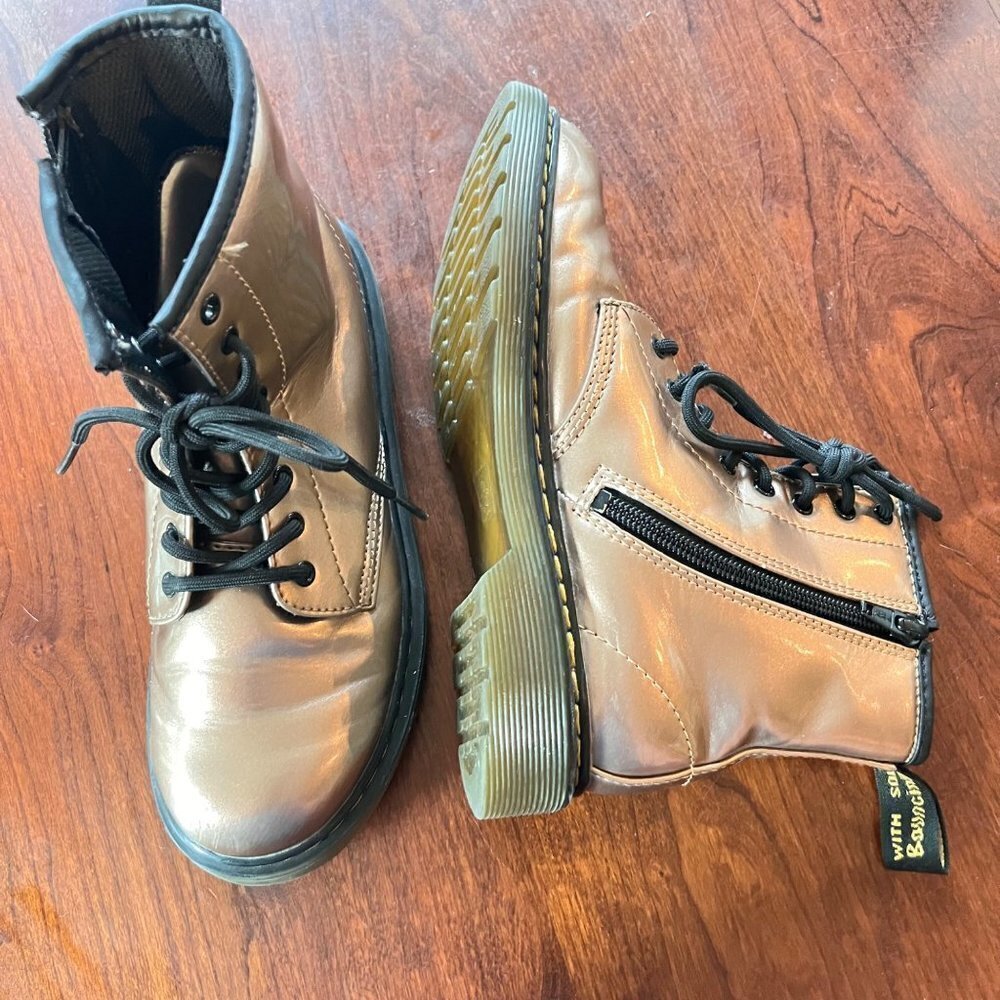 Dr. Martens 1460 J Rose Gold Boots- Size Youth 3.